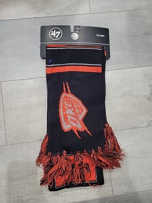 OKC Thunder Oklahoma City NBA Reversible '47 Winter Knit Fans Scarf New - Image 1 of 4