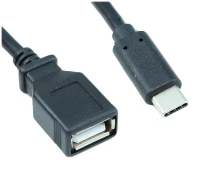 6inch OTG USB 2.0 Type-C Male to Type A Female  Black - Image 1 of 2