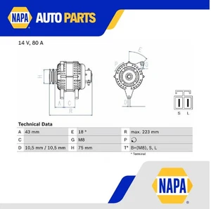 Alternator 0986045601 Bosch A002TN1798 A002TN1798A A002TN1798ZT A002TN1798AT - Picture 1 of 3