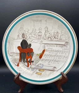 Sujets Musicaux Terre De Fer France Les Noces De Jeannette Plate Antique Orig. - Picture 1 of 10