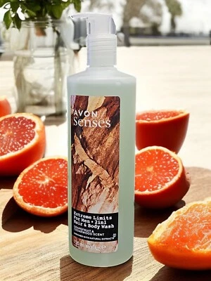 Avon Senses EXTREME LIMITS 2in1 Männer Shampoo Duschgel Grapefruit Zedernholz