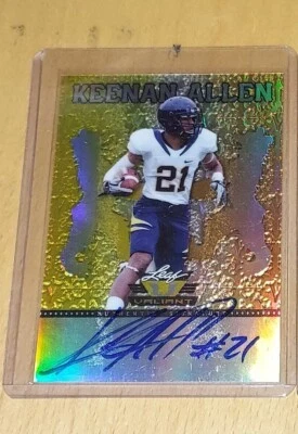 Keenan Allen 5/10 2013 Leaf Valiant Draft Yellow Rookie Autograph #BAKA1 - Image 1 of 2