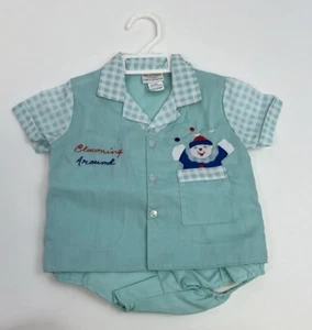 Vintage Mayfair Size 18 Months Clowning Around 2-Pc Toddler Outfit Short Sleeve - Picture 1 of 4