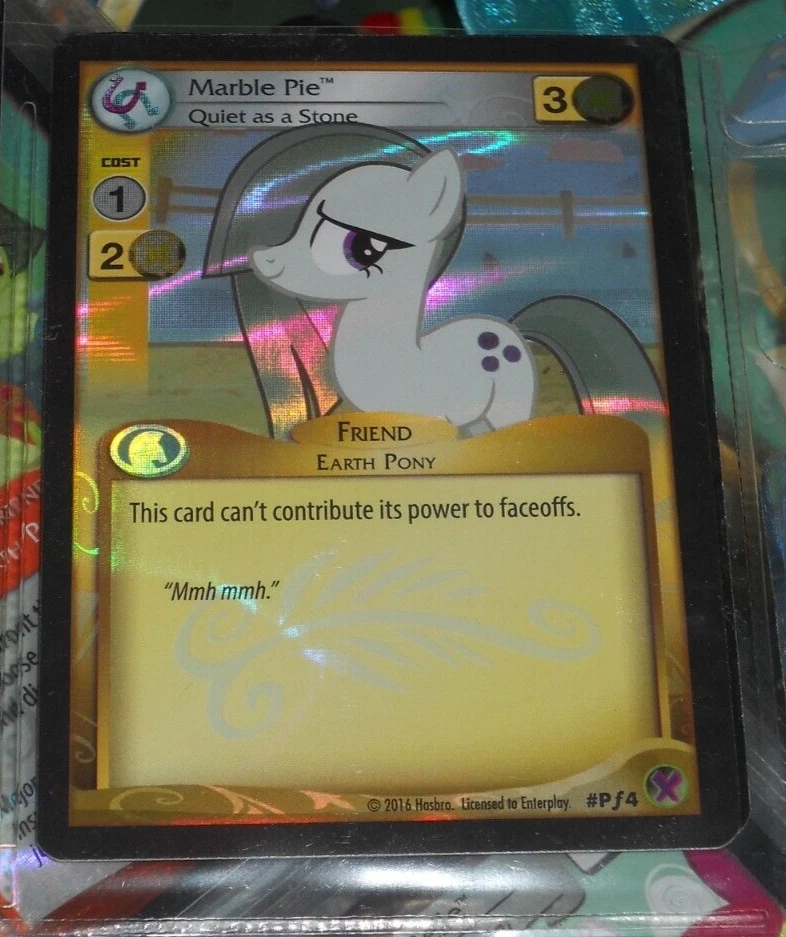 My Little Pony CCG Marks in Time Marble Pie Quiet as a Stone Promo Card #Pf4 - Image 1 of 1
