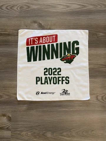 Minnesota Wild IT'S ABOUT WINNING 2022 Stanley Cup Playoffs Rally Towel Cover