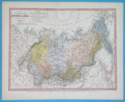 1858 BONITO MAPA ORIGINAL ASIA RUSIA SIBERIA BAIKAL KAMCHATKA TOMSK IRKUTSK OMSK  Foto 1 de 4