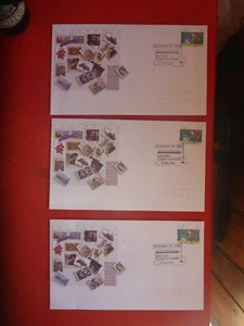 SET OF 3 COVERS EACH DAY OF BORDERTOWN 50TH ANNIV LADIES GOLF MEETING POSTMARK  - Picture 1 of 2