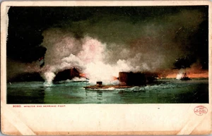 Postkarte Monitor und Merrimac kämpfen gespalten zurück Detroit Verlag unbesendet - Bild 1 von 2