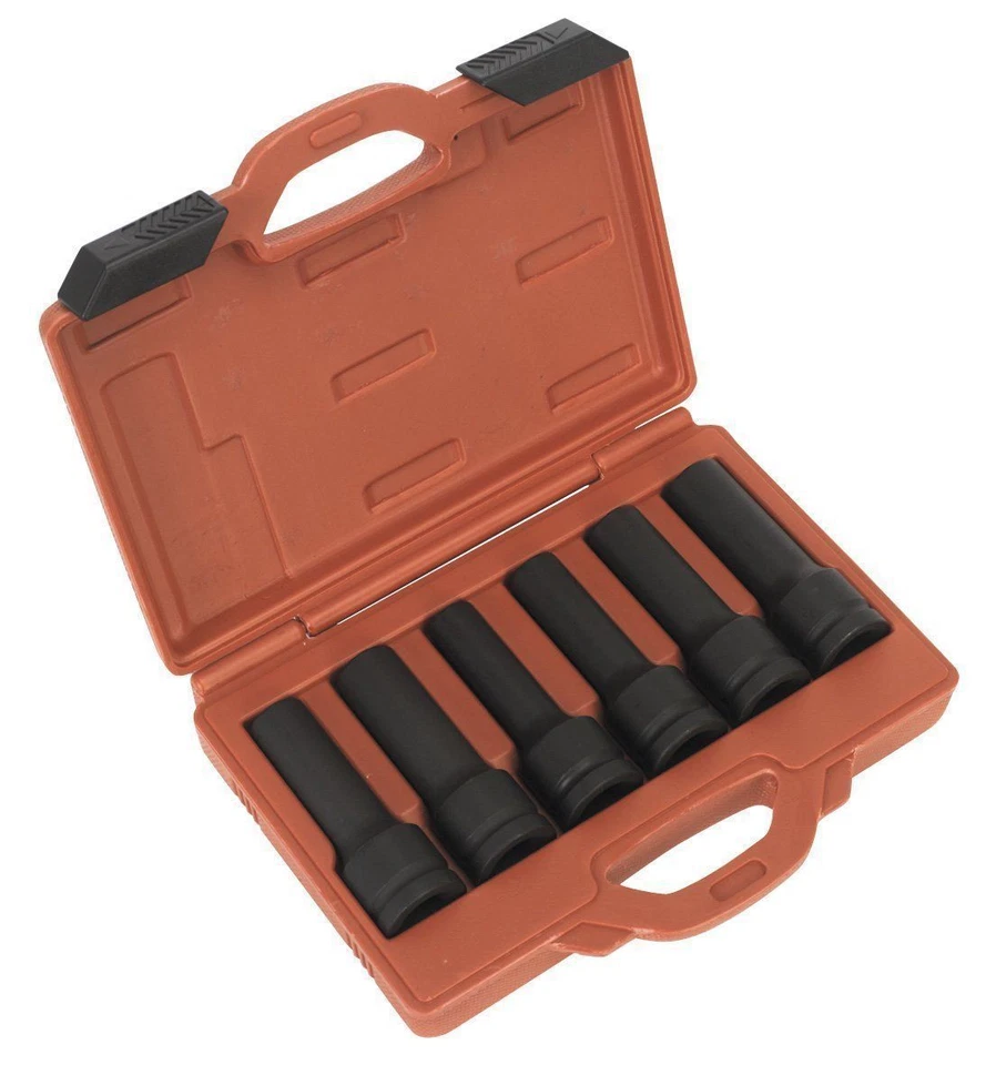 AIR IMPACT TORX STAR FREMALE E8 E20 E22 24 + 17mm 19mm 3/4" DEEP SOCKET SET - Image 1 of 1