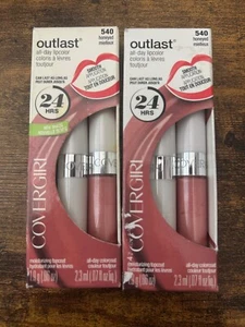 Covergirl Outlast All-Day Lipcolor 24 Hrs Lipstick 540 Honeyed - 2 Pack - Picture 1 of 3