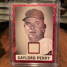 2022 Leaf In the Game Used - Gaylord Perry - Red 1960 Memorabilia Relic #d /35