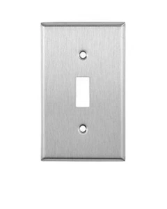 1 Gang Kippschalter Edelstahl Princess Wandplatte MFR #: 57071 - Bild 1 von 2