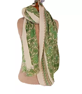 Schal, Damen, Herbst, Winter, grün, Paisley, Boho, Tuch - Bild 1 von 5