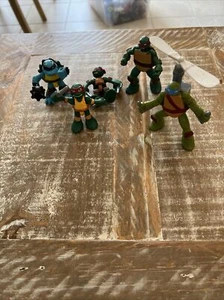 FIGURINE TARTARUGHE NINJA ADOLESCENTI MUTANTI LOTTO MISTO DI 5 - Foto 1 di 5