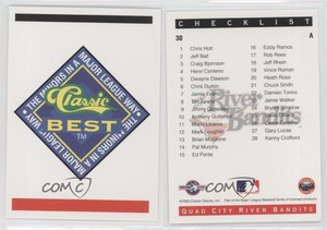 1993 Classic Best Quad City River Bandits Checklist #30