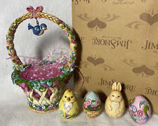 Jim Shore ~ Basket Full Of Surprise ~ Easter Basket w/ Eggs Easter Spring in BOX