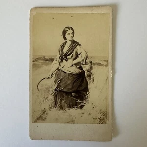 Antique CDV Card Thomas Faed The Reaper La Moissonneuse 1900” 4”x2.5” - Picture 1 of 2