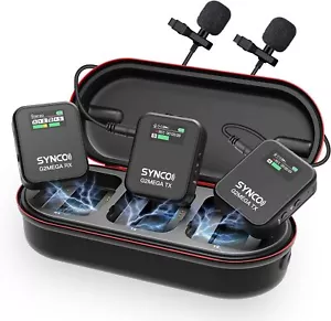 SYNCO G2A2MEGA Wireless Microphone W/Charging Case 8GB Storage For Camera Phone - Picture 1 of 8