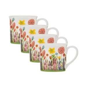 4PK Ashdene Playful Bunnies Beverage Drinking Coffee/Tea Mug Drinkware Assorted - Picture 1 of 10