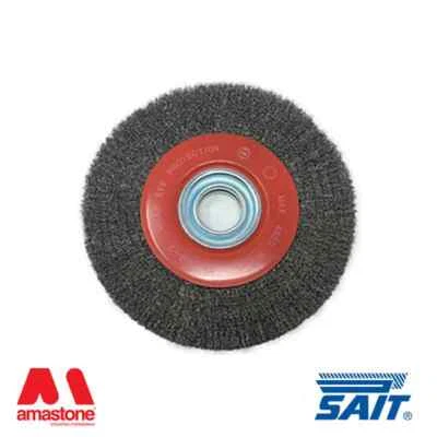 Metallic circular brush Ø200 mm model SM-CR for bench grinder - Image 1 of 3