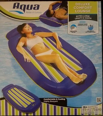 Tumbona inflable flotante grande de lujo cómoda piscina de agua salón XL-grande Summ Foto 1 de 2