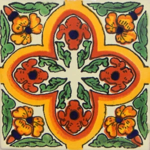 Piastrelle 3 piedi quadrati ceramica messicana talavera piastrelle fatte a mano 27 pezzi 4x4 - C313 - Foto 1 di 1