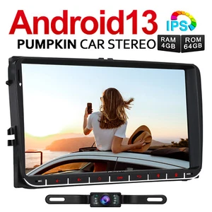 Pumpkin 9" Android 13 Autoradio 2DIN GPS Navi 4GB 64GB for VW Golf Passat+Kamera - Bild 1 von 23
