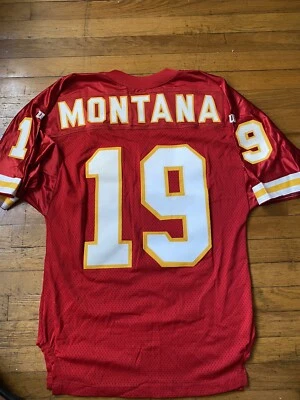 AUTÉNTICA CAMISETA DE LA NFL KANSAS CITY CHIEFS VINTAGE JOE MONTANA WILSON PRO LINE🏈🐐✨ Foto 1 de 2