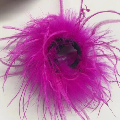 Pulseras de palmada de avestruz con mangas de puño de plumas pulsera de palmada de piel de pavo ☾ Foto 1 de 4