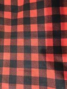 Stoff rot und schwarz Büffel kariert 44" x 44"  - Bild 1 von 2