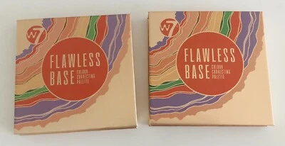 W7 Flawless Face Base Cream Powder Redness Colour Correcting Palette x 2 Vegan - Image 1 of 4