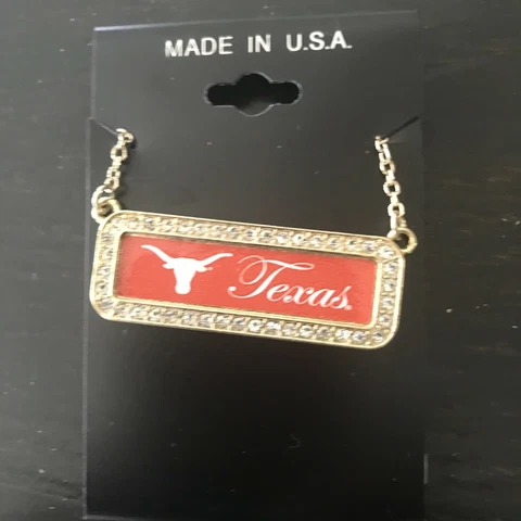 Texas Longhorns NCAA Gold-tone Logo Necklace Cover
