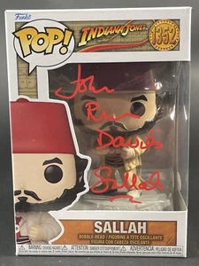 JOHN RHYS DAVIES SIGNED SALLAH FUNKO POP FIGURE INDIANA JONES JSA WITNESS COA - Picture 1 of 6