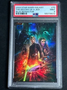 2024 Star Wars Galaxy Chrome Blue Refractor The Destiny of a Jedi #70 PSA 9 /150 - Picture 1 of 2