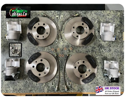Kit Freno Delantero y Trasero Fiat Bertone X1/9 X19 Pinzas Discos Pastillas Herrajes Mangueras Foto 1 de 4