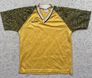 Vintage Score Fußball Trikot gelbgold schwarz Männer Erwachsene klein hergestellt USA Fußball - Bild 1 von 5