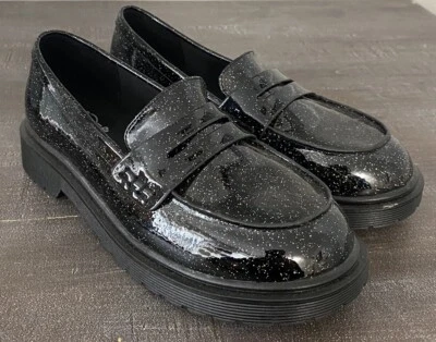 Mocasines sin cordones Celia Glitter para niñas de ónix negro - clase de arte - talla 5 nuevos Foto 1 de 4
