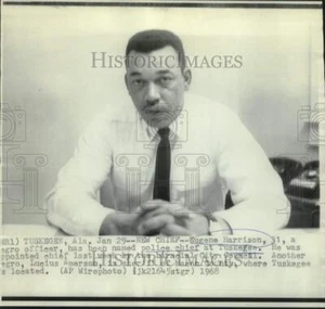 1968 Press Photo Eugene Harrison named police chief at Tuskegee, Alabama - Picture 1 of 2