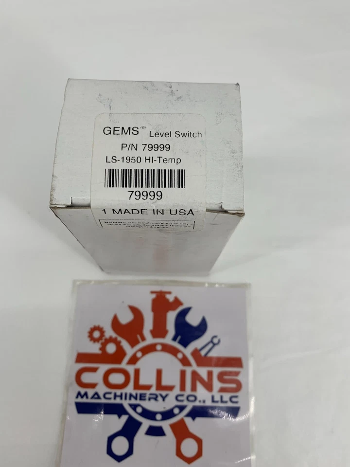 Gems 79999 Hi-Temp Float Level Switch LS-1950 SPST Stainless Steel 750PSI 20VA - Image 1 of 4