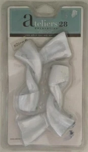 ATELIERS DECORAZIONE Coppia French Deco 20mm Finiture Bianche Nuove & Sigillate Nouveau - Foto 1 di 3