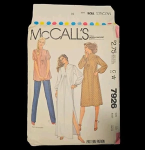Vestido Top Vintage McCall's 7926 Talla 10 Patrón Costura Maternidad Sin Cortar FF  - Imagen 1 de 3