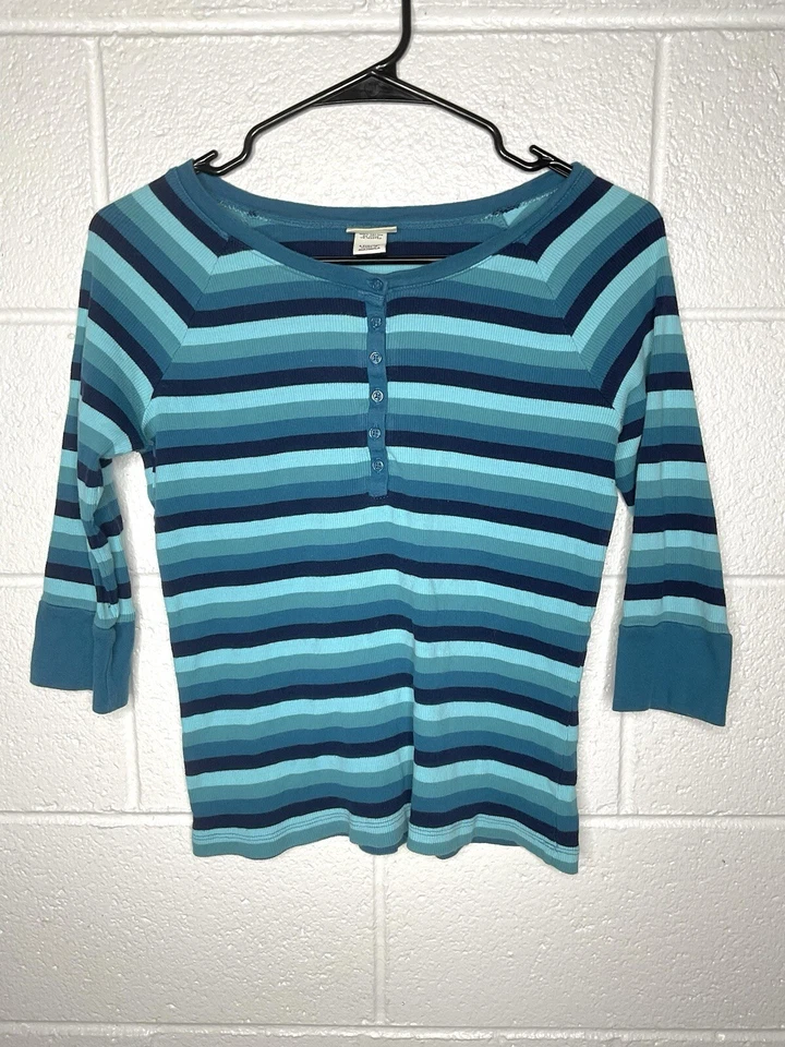   复古切诺基条纹蓝色合身女式上衣   — 第 1/3 张图片