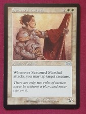 Magic The Gathering URZA'S SAGA SEASONED MARSHAL single white card MTG