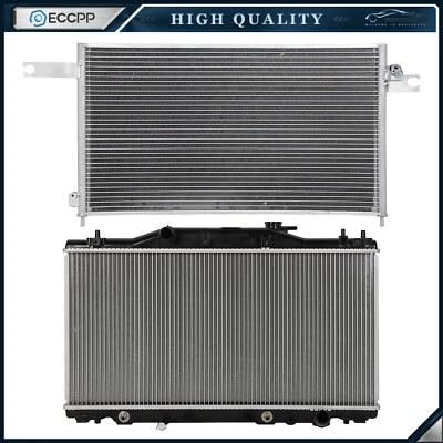 Aluminum Radiator & AC Condenser Cooling Kit For 2002-2006 Acura RSX Foto 1 de 4