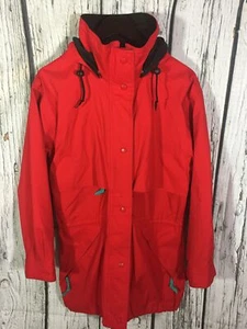 Men’s Small Vintage Eddie Bauer Rain Coat Gore-Tex Red - Picture 1 of 11
