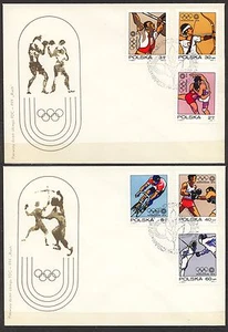 POLAND 1972 FDC SC#1878/85 XX Olympic Games MUNICH `72 - Picture 1 of 2