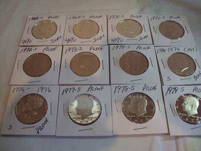 1968 s to 2012 s proof kennedy collection see description - Image 1 of 4