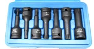 Set Chiavi Bussola Impatto 3/8 XZN 80MM M5 - M12 Avvitatore Cassetta 7 Pezzi - Foto 1 di 2