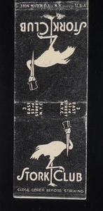 Sombrero de copa Stork Club Cub Room de 1940 solo para hombres en el almuerzo 3 East 53rd Street NYC N - Imagen 1 de 2