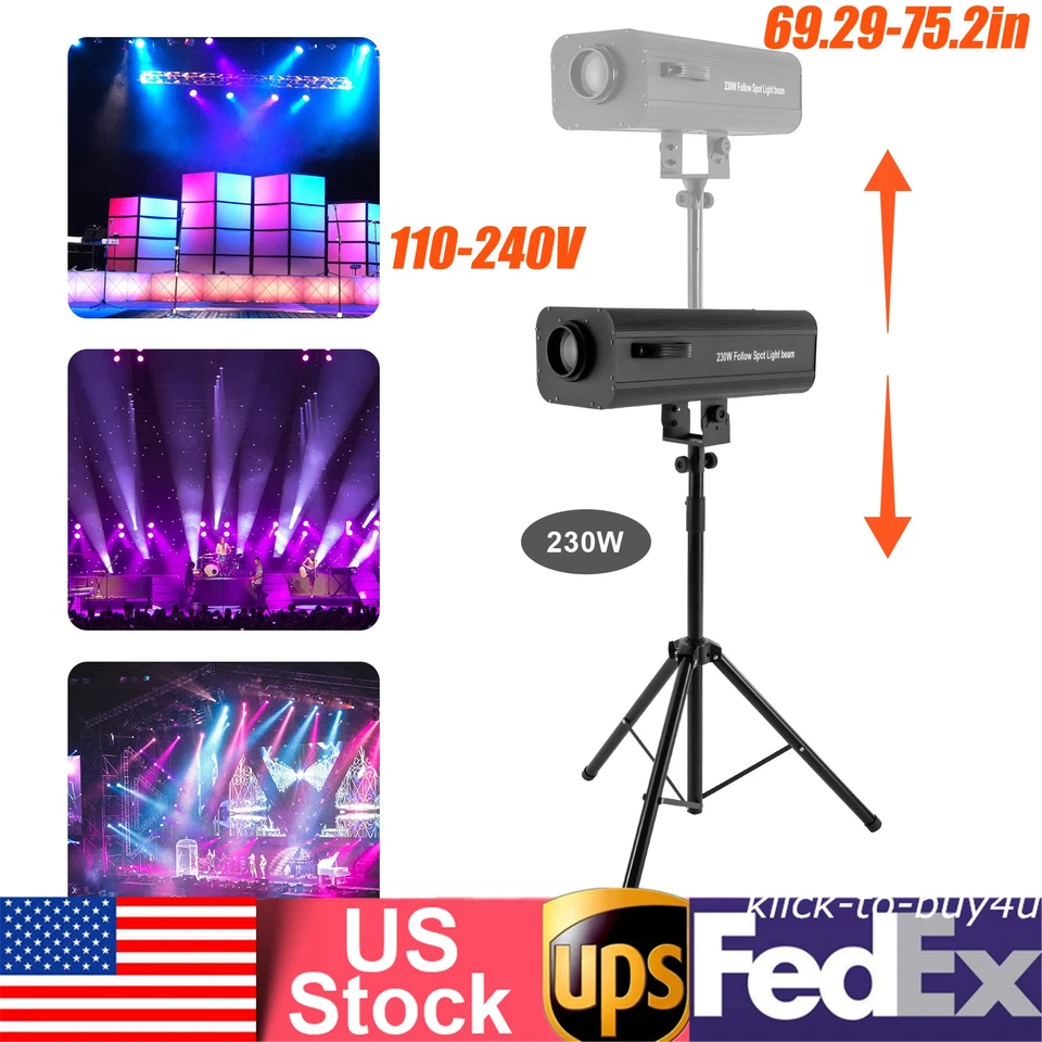 6-Color Led Stage Spotlight Adjustable Light Disco Party Lighting DMX 30-50m 23° - Image 1 of 4